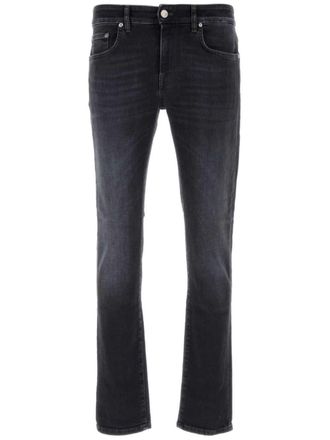 Pantaloni Torino cotton slim-fit jeans - Black