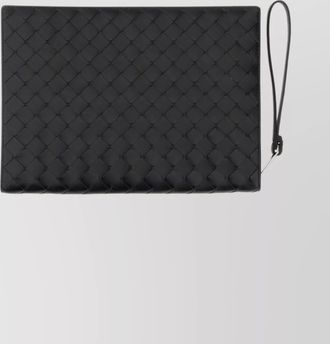 Bottega Veneta small woven document holder with zip pocket