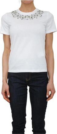 Marella T-shirt Bianco - Dames - T-shirts - Wit - L - Katoen - Tops