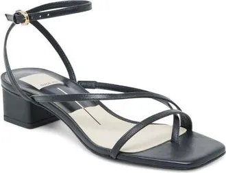 Dolce Vita Karlos Ankle Strap Sandal in Black Leather at Nordstrom, Size 6.5