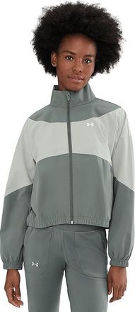 Under Armour Rival Woven Jacket Womens Clothing Clay Green/Titanium/White : LG (US 12-14), Polyester