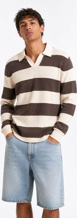 Forever 21 Stripe Collared Knit Shirt