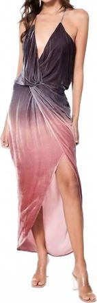 Young Fabulous & Broke Velvet Slip Dress In Whisky