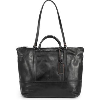 OLD TREND Crocus Genuine Leather Spacious Carryall Tote in Black at Nordstrom