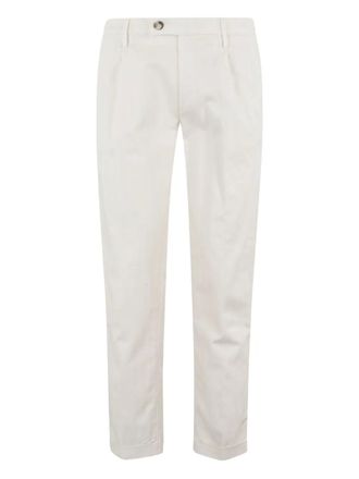Re-hash cotton chinos - White
