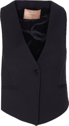 Twin-Set Gilet con scollo a V - Nero
