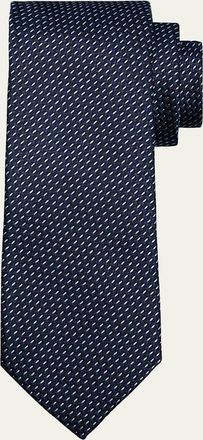 Ermenegildo Zegna Mens Micro-Woven Silk Jacquard Tie