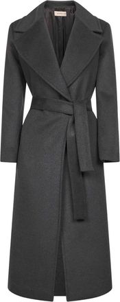 Blanca Vita Cappotto con cintura - Grigio