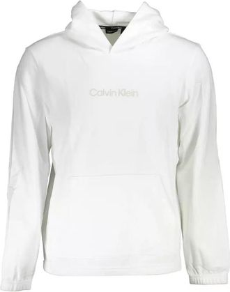Calvin Klein Mens Embroideredlogo Hoodie K50k507276 - White Cotton - Size X-Large