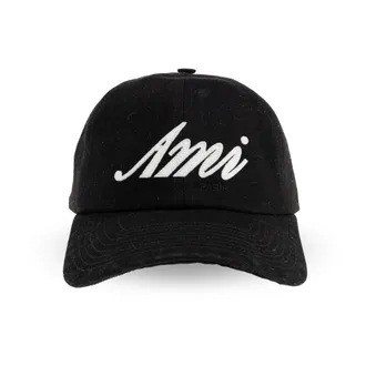 Ami Caps, unisex, Black, Size: ONE SIZE Felt Patch Cap