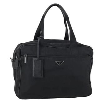 Prada Pre-owned Weekend Bags, female, Black, Size: ONE SIZE Pre-owned Vintage Nylon Business Bag
