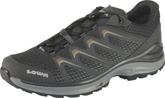 Lowa Wanderschuh LOWA MEADOW GTX LO SL, Herren, Gr. 47, graphit, bronze, Synthetik, Textil, Schuhe Wanderschuh, wasserdicht, winddicht,atmungsaktiv dank GO