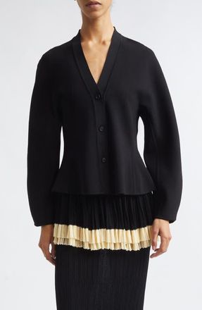 Ashlyn Henry Dolman Sleeve Cardigan in Black at Nordstrom, Size Small