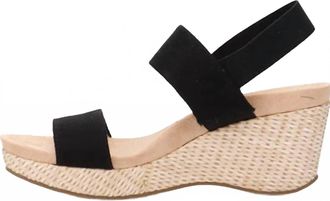 Life Stride Womens Delta Wedge Sandal In Black