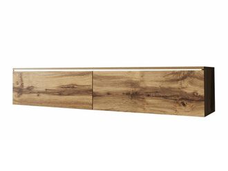 Mirjan24 Mobilier1 - Mueble Tv Sarasota 120, Roble Wotan, N&uacute;mero De Puertas: 0, N&uacute;mero De Cajones: 0, 140x30x33cm, Led