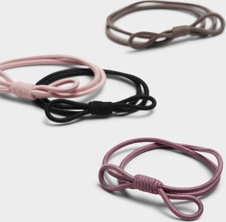 Simons Womens Small bow double elastics Set of 4