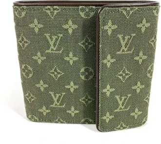 Louis Vuitton Khaki Monogram Mini Canvas Wallet (Tri-Fold) (Pre-Owned)