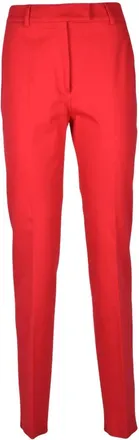 Max Mara Broeken, Dames, Rood, 2Xs, Ermes Slim-fit Broeken