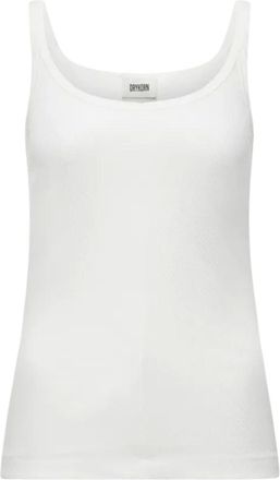 Drykorn Sleeveless Tops, female, White, L, Ribbed Tank Top Sornin Style
