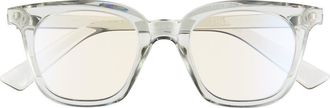 The Book Club The Snatcher In Black Tie 47mm Reading Glasses in Sea Spray at Nordstrom, Size +1.00