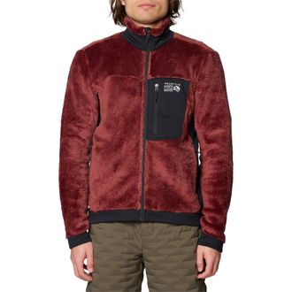 Mountain Hardwear Polartec High Loft Fleece Jacket in Bourbon Brown/Black at Nordstrom, Size Xx-Large