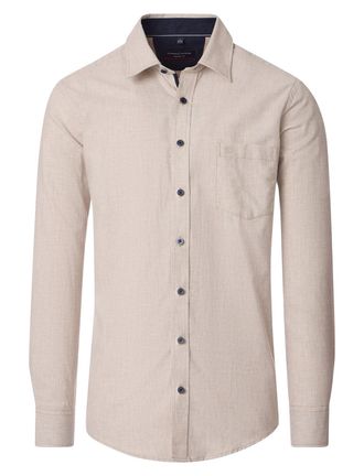 Casamoda casual overhemd Casa Moda beige