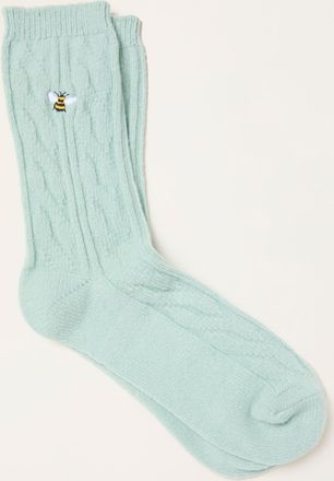 Fat Face FatFace Green Haze Super Soft Embroidered Socks