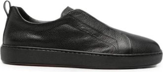 Santoni Sneakers - Heren - Sneakers - Zwart - 43 EU - Schoenen