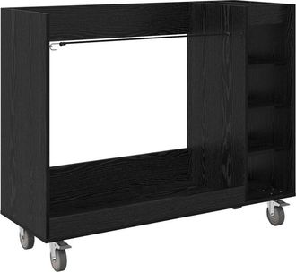 vidaXL Armario De Golf Con Rueda Liso Roble Negro 120 X 45 X 98 Cm Vidaxl