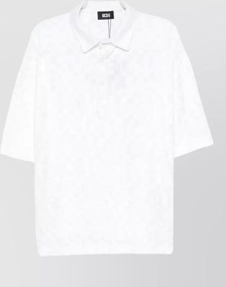 GCDS monogram terry polo shirt short sleeves