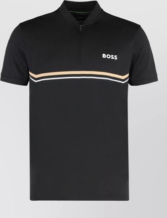 HUGO BOSS slim fit polo shirt stripe detail