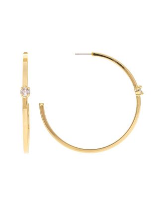 Rivka Friedman 18K Plated Cz Hoops