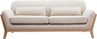 Miliboo Miliboo - Sofá nórdico 3 plazas beige patas madera yoko