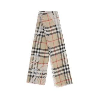 Burberry Mens Beige Wool Scarf