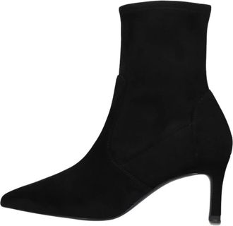 Unisa Lavoy Enkellaarsjes - Dames - Laarzen met Hak - Zwart - 41 EU - Leer - Schoenen