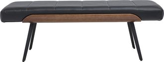 Miliboo Banco Negro, Madera Oscura Y Metal Negro L123 Cm Elior
