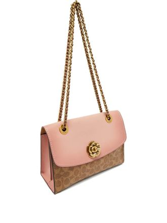Coach Parker floral-embellished shoulder bag - Pink