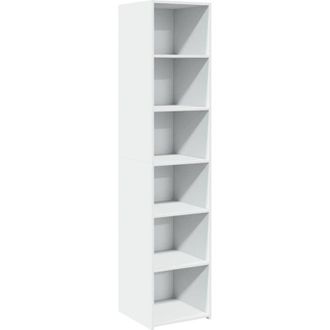 vidaXL Aparador Alto Madera De Ingenier&iacute;a Blanco 40x41x185 Cm Vidaxl