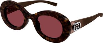 Gucci Round-frame Sunglasses - Brown Havana - One Size