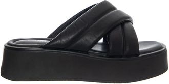 Vagabond Courtney Sandalen - Dames - Sleehakken - Zwart - 39 EU - Leer - Schoenen
