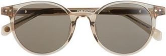 Eyebobs Case Closed 50mm Polarized Round Sunglasses in Olive Crystal /Polarized Grey at Nordstrom
