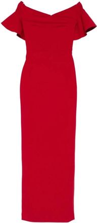 Solace London Cielo Maxi Dress - Dames - Maxi kleedjes - Rood - XS - Polyester - Kleedjes