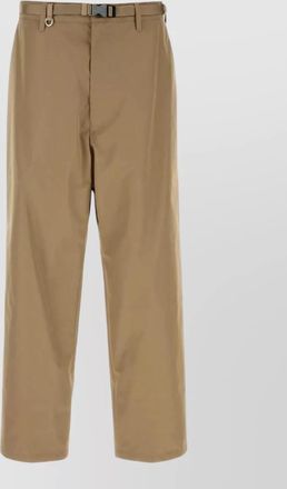 Prada straight leg technical fabric trousers belt loops