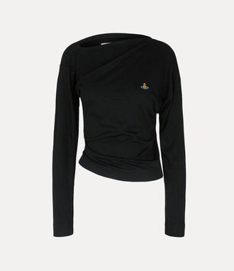 Vivienne Westwood Long Sleeve Hebo Top Rib Jersey Black XXL Unisex