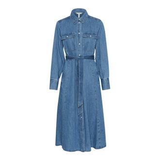 Part Two Kleedjes, Dames, Blauw, 2Xl, Katoen, Polenka Kjole Overhemdjurk