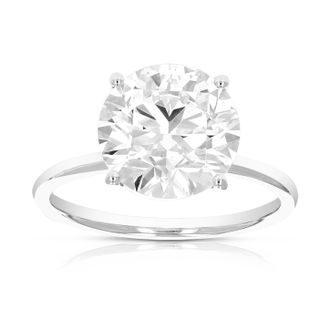 Vir Jewels 3 cttw Lab Grown Diamond Engagement Solitaire Ring in 14K White Gold For Women
