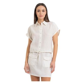 Kocca Shirts, female, White, Size: XS Elegant Waist Length Blouse