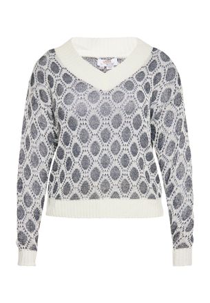 Usha Jumper Dames wit + marine