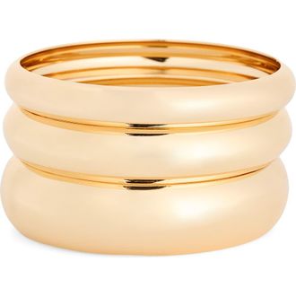 Nordstrom Rack 3-Pack Smooth Bangle Set in Gold at Nordstrom Rack