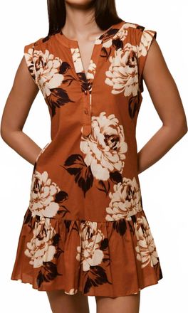 Hutch Anni Mini Dress In Copper Dry Brush Floral